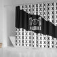 Malcolm X 101 Years Of Resistance Shower Curtain Civil Rights Leader Portrait - Monochrome X Pattern