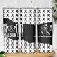 Malcolm X 101 Years Of Resistance Skinny Tumbler Civil Rights Leader Portrait - Monochrome X Pattern