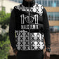 Malcolm X 101 Years Of Resistance Sleeveless Puffer Jacket Civil Rights Leader Portrait - Monochrome X Pattern