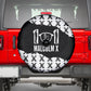 Malcolm X 101 Years Of Resistance Spare Tire Cover Civil Rights Leader Portrait - Monochrome X Pattern