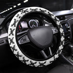 Malcolm X 101 Years Of Resistance Steering Wheel Cover Civil Rights Leader Portrait - Monochrome X Pattern