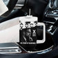 Malcolm X 101 Years Of Resistance Tumbler With Handle Civil Rights Leader Portrait - Monochrome X Pattern