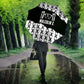 Malcolm X 101 Years Of Resistance Umbrella Civil Rights Leader Portrait - Monochrome X Pattern
