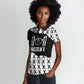 Malcolm X 101 Years Of Resistance Women Polo Shirt Civil Rights Leader Portrait - Monochrome X Pattern