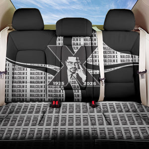 Malcolm X Legacy 1925-2026 Back Car Seat Cover African American Heritage - Iconic Portrait Silhouette