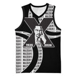 Malcolm X Legacy 1925-2026 Basketball Jersey African American Heritage - Iconic Portrait Silhouette