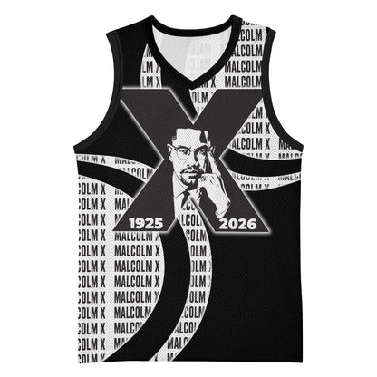 Malcolm X Legacy 1925-2026 Basketball Jersey African American Heritage - Iconic Portrait Silhouette