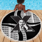 Malcolm X Legacy 1925-2026 Beach Blanket African American Heritage - Iconic Portrait Silhouette