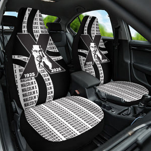 Malcolm X Legacy 1925-2026 Car Seat Cover African American Heritage - Iconic Portrait Silhouette