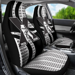 Malcolm X Legacy 1925-2026 Car Seat Cover African American Heritage - Iconic Portrait Silhouette