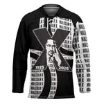 Malcolm X Legacy 1925-2026 Hockey Jersey African American Heritage - Iconic Portrait Silhouette