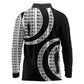 Malcolm X Legacy 1925-2026 Long Sleeve Polo Shirt African American Heritage - Iconic Portrait Silhouette