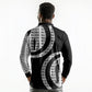Malcolm X Legacy 1925-2026 Long Sleeve Polo Shirt African American Heritage - Iconic Portrait Silhouette
