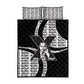 Malcolm X Legacy 1925-2026 Quilt Bed Set African American Heritage - Iconic Portrait Silhouette