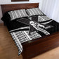 Malcolm X Legacy 1925-2026 Quilt Bed Set African American Heritage - Iconic Portrait Silhouette