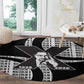 Malcolm X Legacy 1925-2026 Round Carpet African American Heritage - Iconic Portrait Silhouette