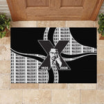 Malcolm X Legacy 1925-2026 Rubber Doormat African American Heritage - Iconic Portrait Silhouette