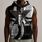 Malcolm X Legacy 1925-2026 Sleeveless Zip Hoodie African American Heritage - Iconic Portrait Silhouette