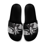 Malcolm X Legacy 1925-2026 Slide Sandals African American Heritage - Iconic Portrait Silhouette