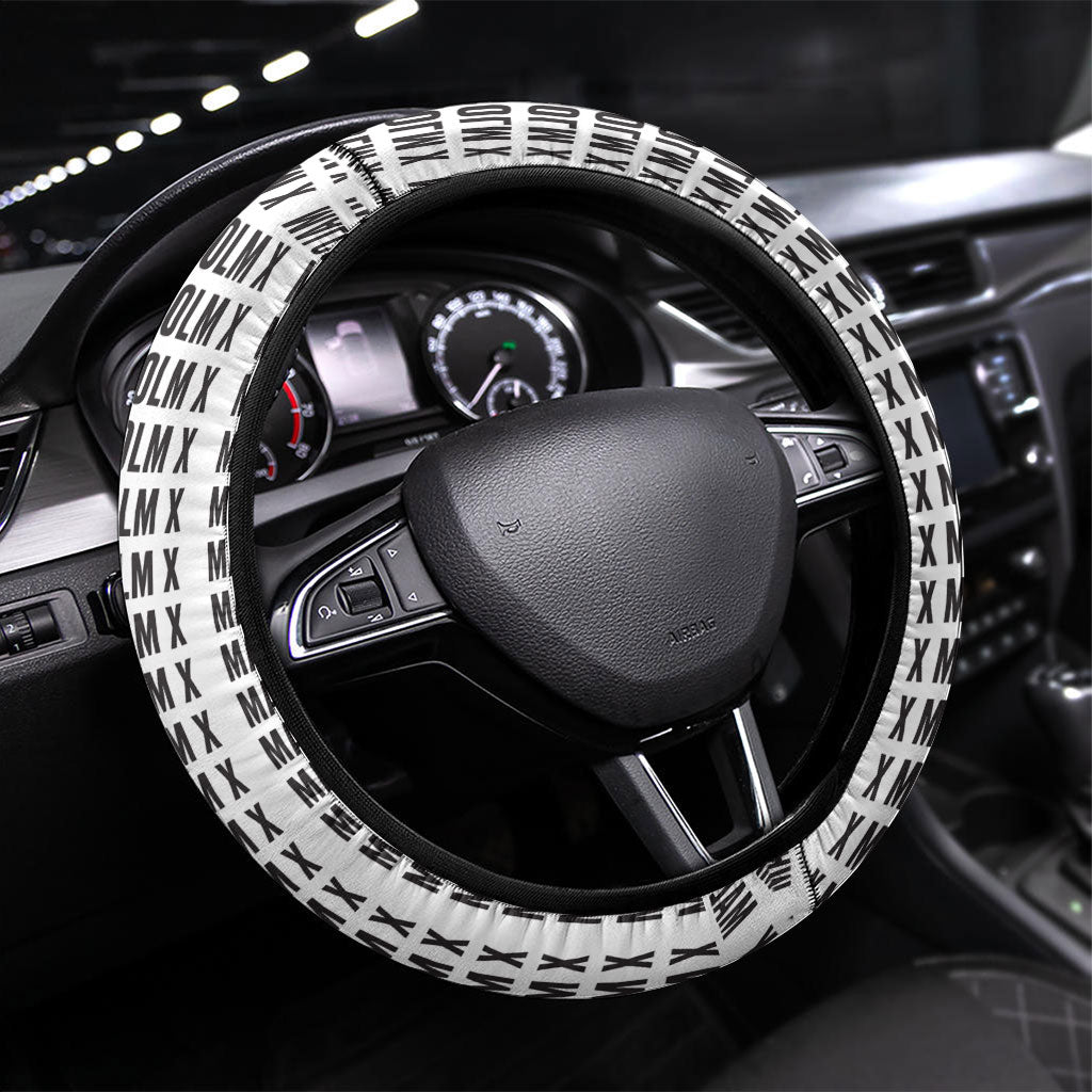 Malcolm X Legacy 1925-2026 Steering Wheel Cover African American Heritage - Iconic Portrait Silhouette