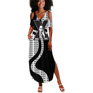 Malcolm X Legacy 1925-2026 Summer Maxi Dress African American Heritage - Iconic Portrait Silhouette