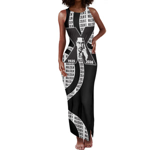 Malcolm X Legacy 1925-2026 Tank Maxi Dress African American Heritage - Iconic Portrait Silhouette