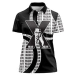 Malcolm X Legacy 1925-2026 Women Polo Shirt African American Heritage - Iconic Portrait Silhouette