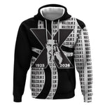 Malcolm X Legacy 1925-2026 Zip Hoodie African American Heritage - Iconic Portrait Silhouette