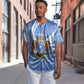 Somalia Baseball Jersey with Coat of Arms One Star One Nation Blue White Spirit