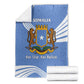 Somalia Blanket with Coat of Arms One Star One Nation Blue White Spirit