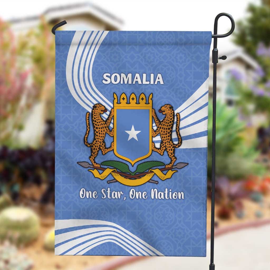 Somalia Garden Flag with Coat of Arms One Star One Nation Blue White Spirit