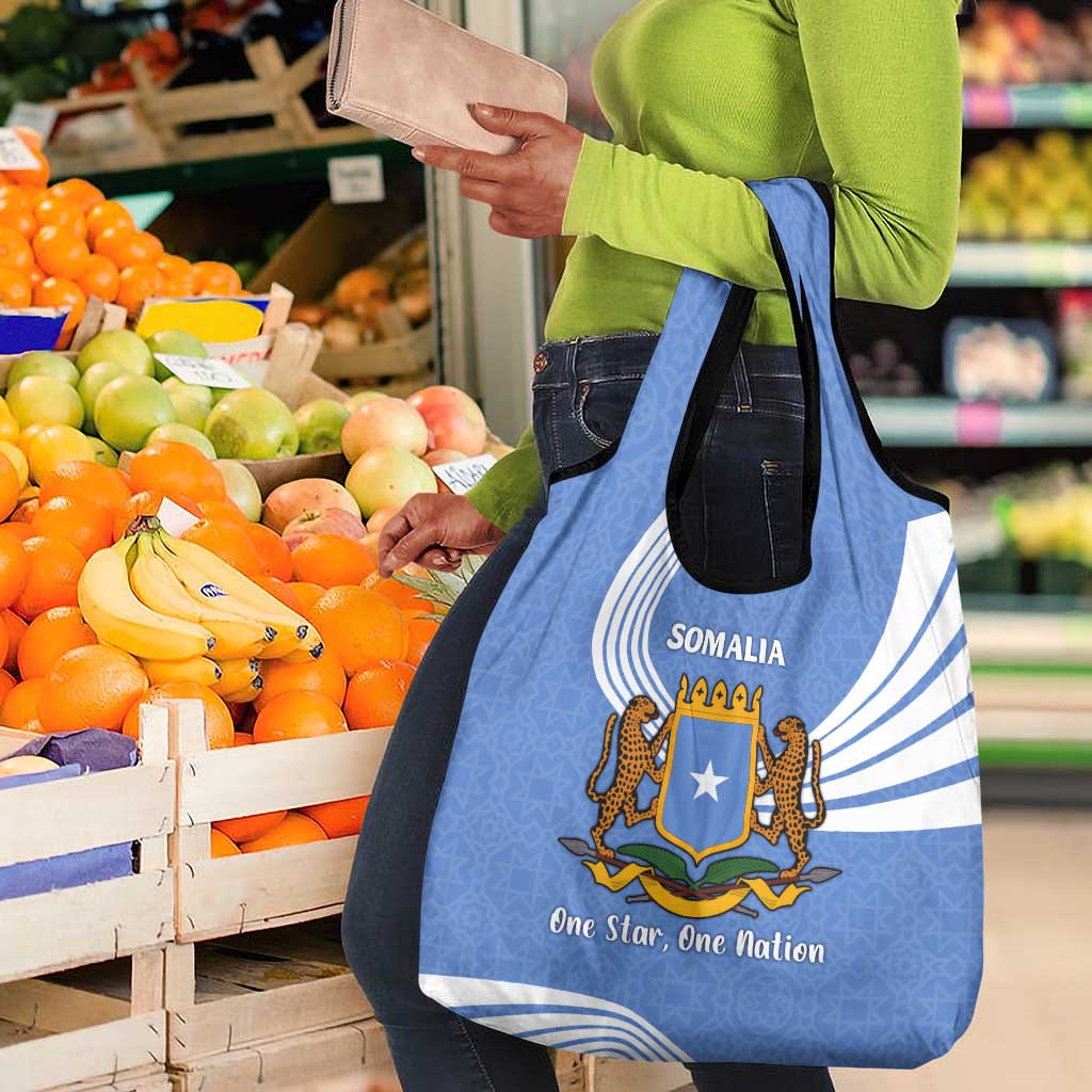Somalia Grocery Bag with Coat of Arms One Star One Nation Blue White Spirit