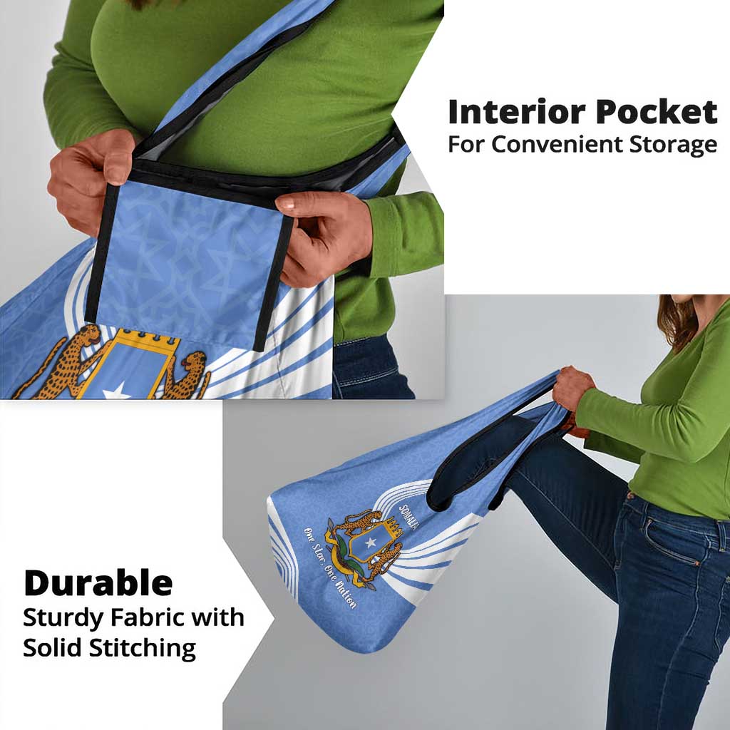 Somalia Grocery Bag with Coat of Arms One Star One Nation Blue White Spirit