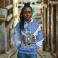Somalia Hoodie with Coat of Arms One Star One Nation Blue White Spirit
