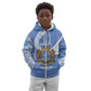 Somalia Kid Hoodie with Coat of Arms One Star One Nation Blue White Spirit