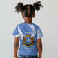 Somalia Kid T shirt with Coat of Arms One Star One Nation Blue White Spirit