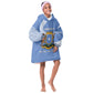 Somalia Kid Wearable Blanket Hoodie with Coat of Arms One Star One Nation Blue White Spirit