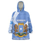 Somalia Kid Wearable Blanket Hoodie with Coat of Arms One Star One Nation Blue White Spirit