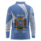 Somalia Long Sleeve Polo Shirt with Coat of Arms One Star One Nation Blue White Spirit
