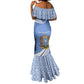 Somalia Mermaid Dress with Coat of Arms One Star One Nation Blue White Spirit