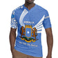Somalia Rugby Jersey with Coat of Arms One Star One Nation Blue White Spirit