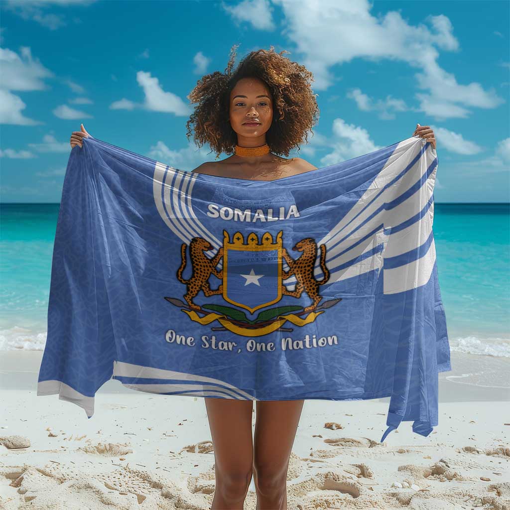 Somalia Sarong with Coat of Arms One Star One Nation Blue White Spirit