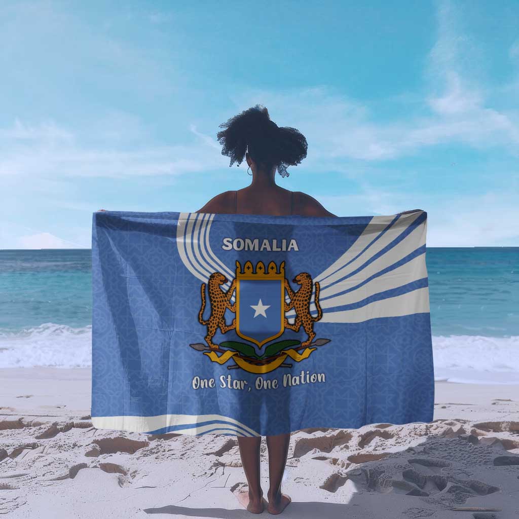 Somalia Sarong with Coat of Arms One Star One Nation Blue White Spirit
