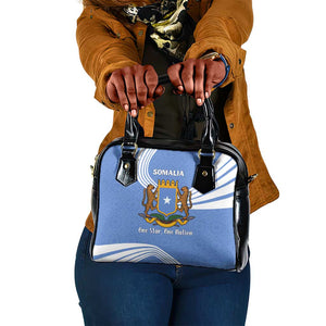 Somalia Shoulder Handbag with Coat of Arms One Star One Nation Blue White Spirit
