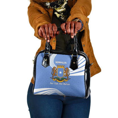 Somalia Shoulder Handbag with Coat of Arms One Star One Nation Blue White Spirit