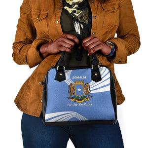 Somalia Shoulder Handbag with Coat of Arms One Star One Nation Blue White Spirit