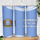 Somalia Skinny Tumbler with Coat of Arms One Star One Nation Blue White Spirit