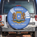 Somalia Spare Tire Cover with Coat of Arms One Star One Nation Blue White Spirit