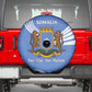 Somalia Spare Tire Cover with Coat of Arms One Star One Nation Blue White Spirit