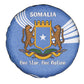 Somalia Spare Tire Cover with Coat of Arms One Star One Nation Blue White Spirit